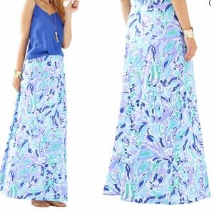 NWT Lilly Pulitzer Nola Floral Coastal Maxi Skirt